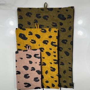 BAGGU Go Pouch Set Leopard
